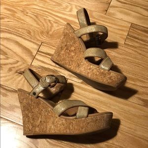Gold Ugg Wedges